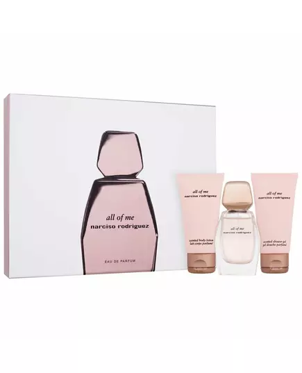 Set Narciso Rodriguez: All Of Me Eau De Parfum For Women 50 ml + All Of Me Hydrating Body Lotion 50 ml + All Of Me Cleansing Shower Gel All Over The Body For All Skin Types, 50 ml
