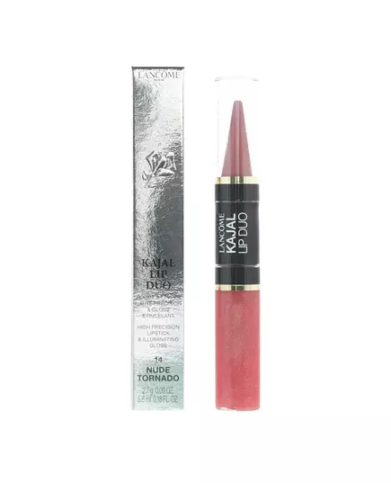 Duo Set Lancome Lip Kajal Duo Creme-Lippenstift & Lipgloss 14 Nackter Tornado, 2,7 g