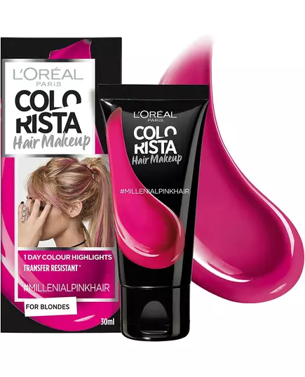 L'Oreal Paris Colorista Hair Makeup Semi-permanente Haarfarbe #MILLENIALPINK, 30 ml