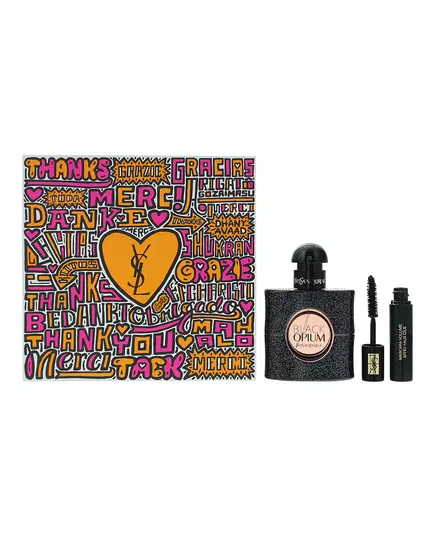 Set Yves Saint Laurent: Black Opium Eau De Parfum For Women 50 ml + Volume Effet Faux Cils Mascara Black 2 ml *Miniature, 50 ml