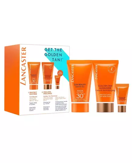 Get The Golden Tan! Set Lancaster: Golden Tan Maximizer Buriti Oil Anti-Wrinkle After-Sun Serum 3 ml + Golden Tan Maximizer Hydrating & Soothing After-Sun Lotion 15 ml + Sun Beauty UV Protection Sunscreen Lotion SPF 30, 3 ml, image 3