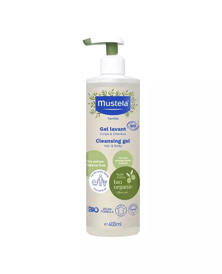 Mustela Organic Olivenöl Reinigung Duschgel Für Haar & Körper Alle Hauttypen, 400 ml, Bild 3