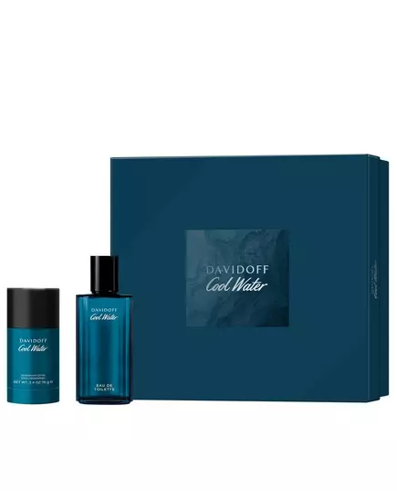 Set Davidoff: Cool Water Eau De Toilette For Men 75 ml + Cool Water 24h Protection Deodorant Stick For Men, 75 ml