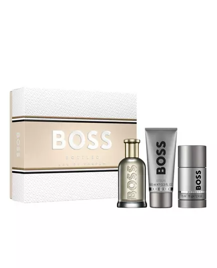 Set Hugo Boss: Boss Bottled Eau De Parfum For Men 100 ml + Boss Bottled Deodorant Spray For Men 150 ml + Boss Bottled Anti-Perspirant Deodorant Stick For Men, 100 ml
