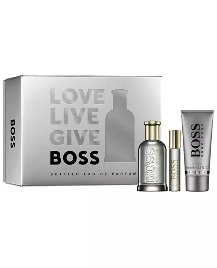 Set Hugo Boss: Boss Bottled Eau De Parfum For Men 100 ml + Boss Bottled Eau De Parfum For Men 10 ml + Boss Bottled Cleansing Shower Gel For All Skin Types, 100 ml