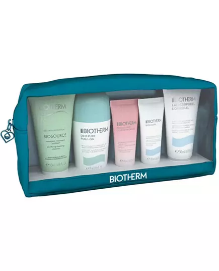 Set Biotherm: Biotherm Hydrating Body Milk 50 ml + Biosource Eliminates Impurities Cleansing Foam 50 ml + Deo Pure Soothing Deodorant Roll-On For Women 50 ml + Biomains Hydrating Hand Cream Jasmine 20 ml + Aquasource Cica Nutri Soothing Cream For