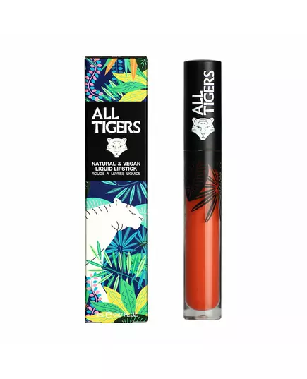 All Tigers Natural & Vegan Naturel Mat Gloss à lèvres 785 Entends-moi rugir, 8 ml, image 4
