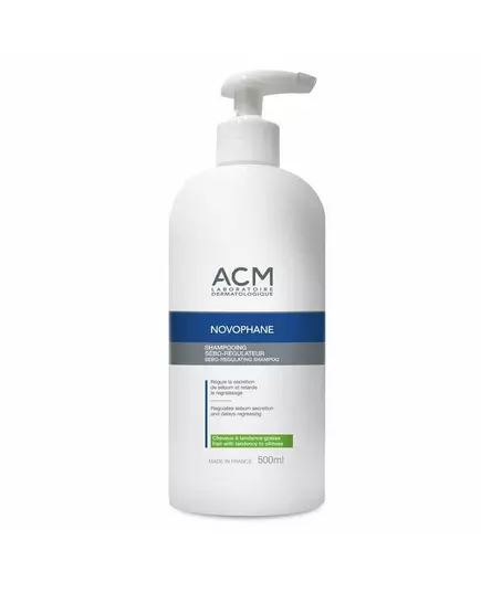 Laboratoire ACM Novophane Haarbehandlung Shampoo Zur Regulierung von übermäßigem Talg Für fettiges Haar, 500 ml