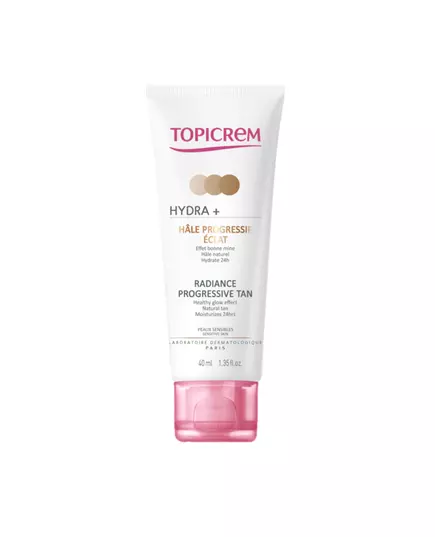 Topicrem Hydra+ Beschleunigt die natürliche Bräunung Selbstbräunungscreme Für Gesicht & Hals, 40 ml