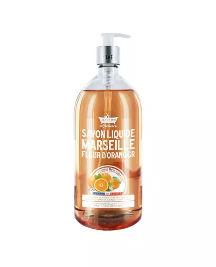 Les Petites Bains de Provence Marseille Fleur d'oranger Savon liquide Pour les mains & le corps, 1000 ml