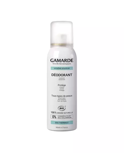 Gamarde Hygiene Bio Apaisant Frais Déodorant en spray Unisexe, 100 ml