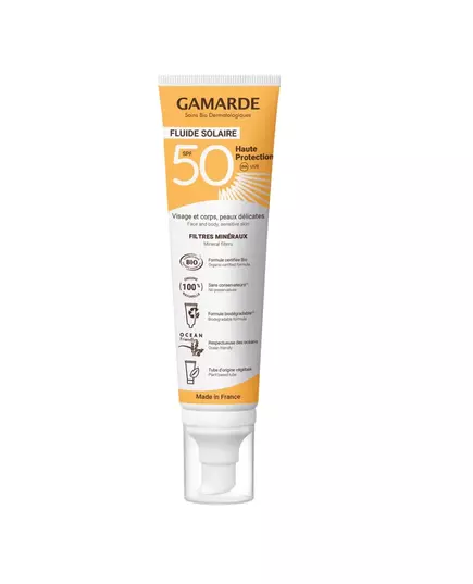 Gamarde Gamarde Bio Protection solaire Crème solaire Pour le visage et le corps SPF 50, 100 ml