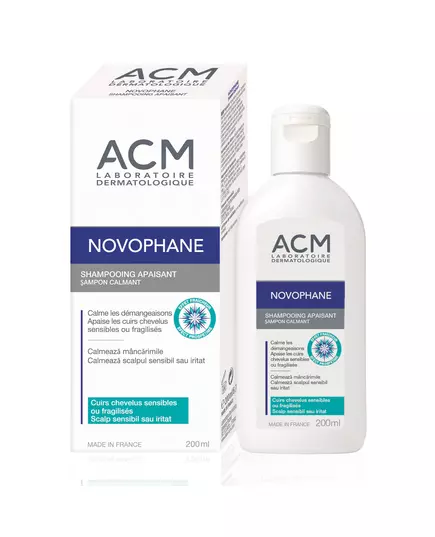 Laboratoire ACM Novophane Panthénol Shampooing traitement capillaire Calming Pour cuirs chevelus sensibles, 200 ml