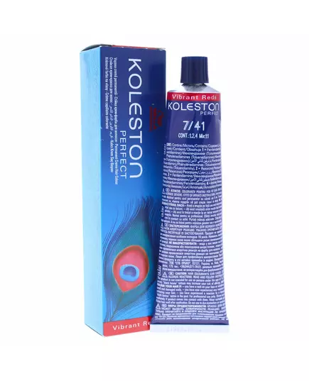 Wella Professionals Koleston Perfect Permanente Haarfarbe 7/41 Medium Red Ash Blonde, 60 ml