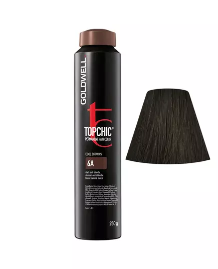 Goldwell TopChic Permanente Haarfarbe 6A Dark Ash Blonde, 250 ml