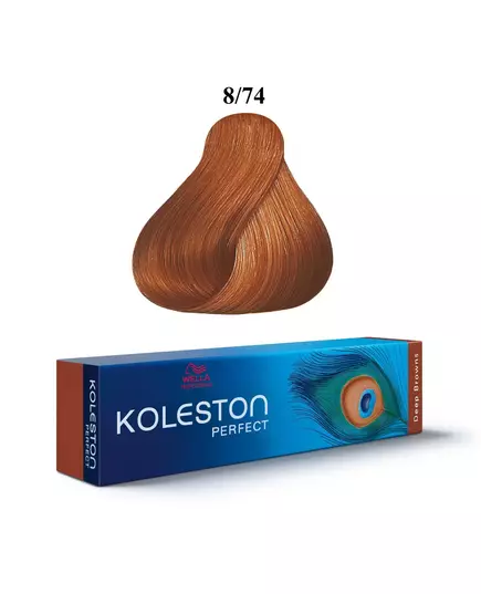 Wella Professionals Koleston Perfect Permanente Haarfarbe 8/74 Light Blond Chestnut Red, 60 ml