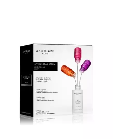 My Clinical Serum Set Apotcare: Vitamin C Vitamin C Brightening Serum For Face 10 ml + Vitamin B3 Vitamin B3 Anti-Redness Serum For Face 10 ml + Licorice Oil-Free Anti Spot Day & Night Serum For Face, 3 × 10 ml