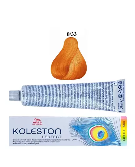 Wella Professionals Koleston Perfect Special Mix Teinture permanente pour cheveux 0/33 Intense Golden, 60 ml