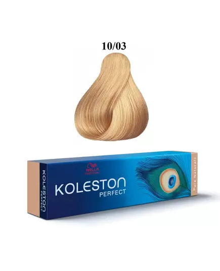 Wella Professionals Koleston Perfect Permanente Haarfarbe 10/03 Bright Natural Golden Blond, 60 ml