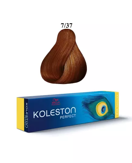 Wella Professionals Koleston Perfect Permanente Haarfarbe 7/37 Medium Blonde Golden Brown, 60 ml