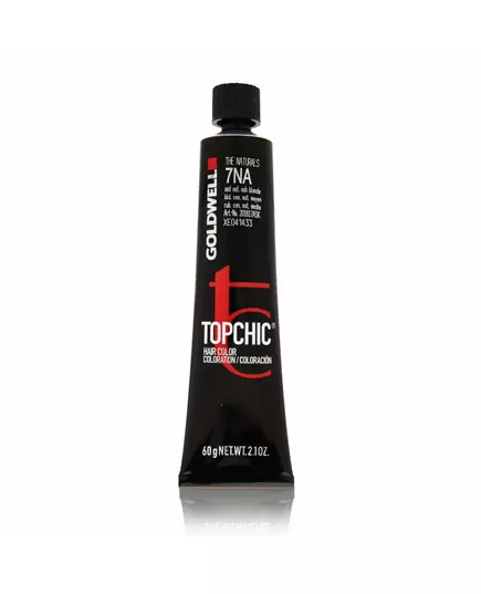 Goldwell TopChic Teinture permanente pour cheveux 7NA Middle Natural Ash Blonde, 60 ml