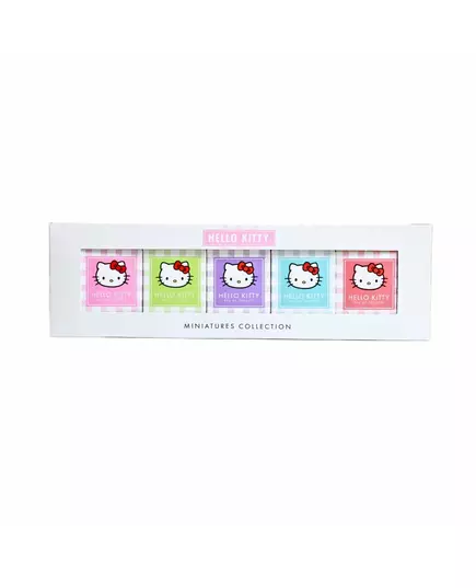 Set Hello Kitty: Iconic Vichy Bleu Eau De Toilette For Girls 5 ml *Miniature + Iconic Vichy Vert Eau De Parfum For Girls 5 ml *Miniature + Iconic Vichy Rouge Eau De Toilette For Girls 5 ml *Miniature + Iconic Vichy Rose Eau De Toilette For Girls 5
