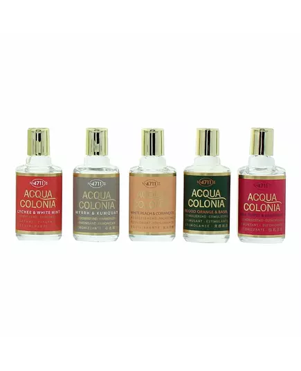 Set 4711: Acqua Colonia Lychee & White Mint Eau De Cologne Unisex 8 ml + Acqua Colonia Myrrh & Kumquat Eau De Cologne Unisex 8 ml + Acqua Colonia White Peach & Coriander Eau De Cologne Unisex 8 ml + Acqua Colonia Blood Orange & Basil Eau De Cologne