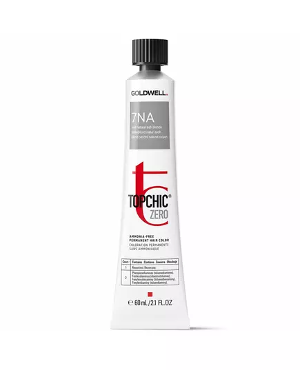 Goldwell TopChic Zero Ammoniakfrei Permanente Haarfarbe 7NA Mid Natural Ash Blonde, 60 ml