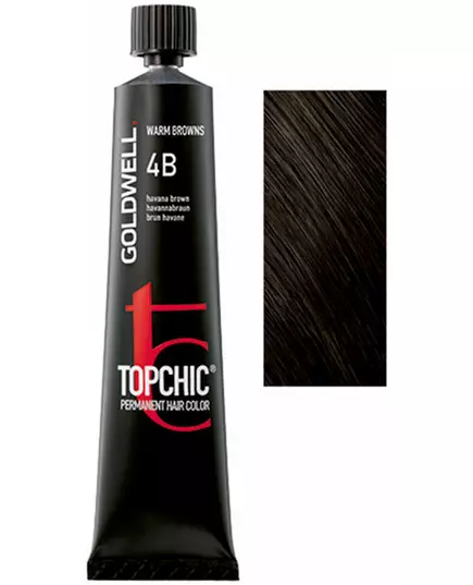 Goldwell TopChic Permanente Haarfarbe 4B Havana Brown, 60 ml