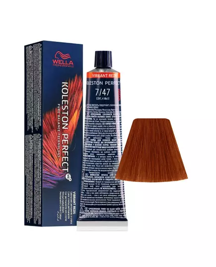 Wella Professionals Koleston Perfect Me+ Permanente Haarfarbe 7/47 Medium Blonde Red Brown, 60 ml