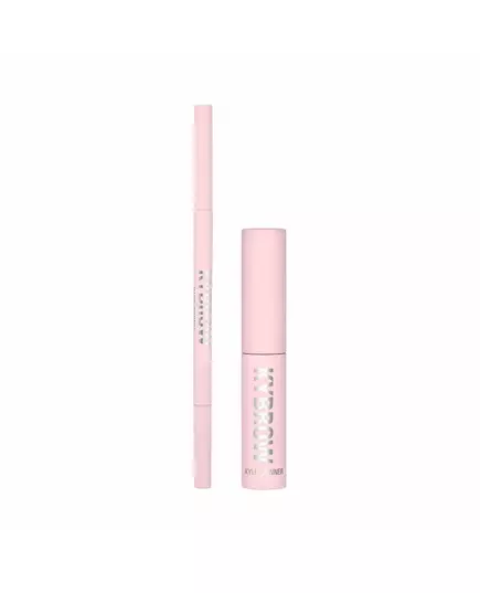 Set Kylie Cosmetics: Kybrow Defined Eyebrow Cream Pencil & Brush 2-In-1 003 Cool Brown 0.09 g + By Kylie Define Eyebrow Gel Translucent, 0,1 g