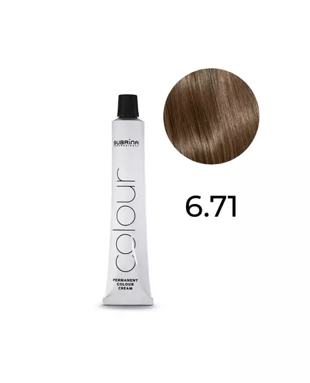 Subrina Professional Essential Colour Permanente Haarfarbe 6/71 Dark Ashy Chestnut Blonde, 100 ml