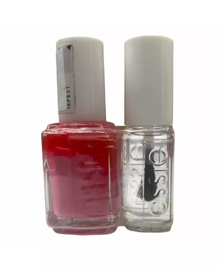 Set Essie: Nail Enamel Vegan Glossy Shine Finish Nail Polish 20 Lovie Dovie 13.5 ml + Nail Care - Good To Go Top Coat Nail Strengthening Lacquer, 13,5 ml
