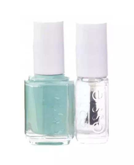 Set Essie: Nail Enamel Vegan Glossy Shine Finish Nail Polish 99 Mint Candy Apple 13.5 ml + Nail Care - Good To Go Top Coat Nail Strengthening Lacquer, 13,5 ml