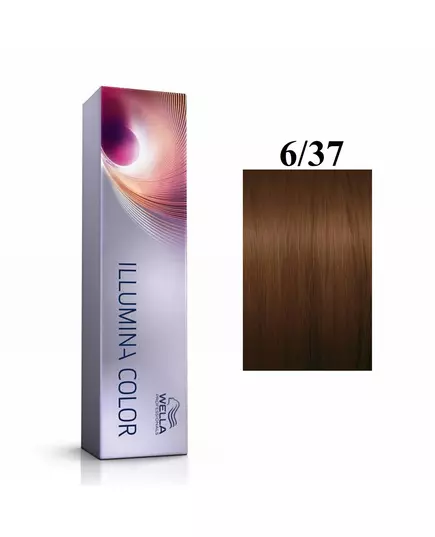 Wella Professionals Illumina Color Permanente Haarfarbe 6/37 Dark Blonde Golden Chestnut, 60 ml