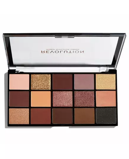 Makeup Revolution The Reloaded Palette de fards à paupières Rose en velours 15 nuances, 16,5 g
