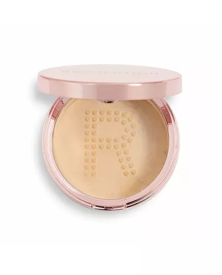 Makeup Revolution Conceal & Fix Végan Poudre fixante libre Jaune moyen, 13 g, image 6
