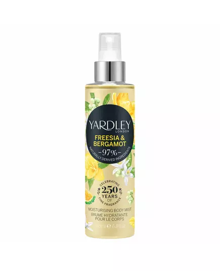 Yardley Freesia and Bergamot Spray parfumé Pour les femmes, 200 ml