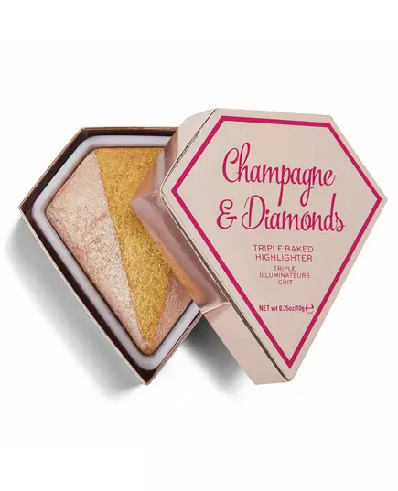 I Heart Revolution Champagne & Diamonds Poudre illuminatrice Cuit trois fois, 10 g