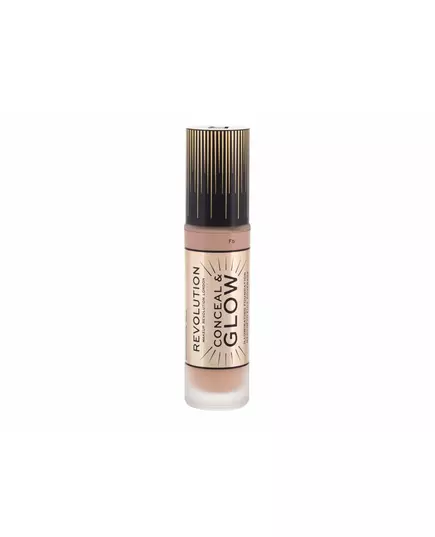 Makeup Revolution Conceal & Glow Illuminant Fond de teint crème F5, 23 ml
