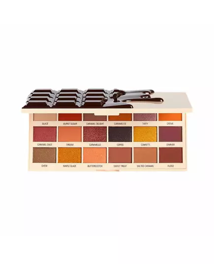 Makeup Revolution I Heart Lidschattenpalette Karamell Nudes Schokolade 18 Schattierungen, 18 g, Bild 2
