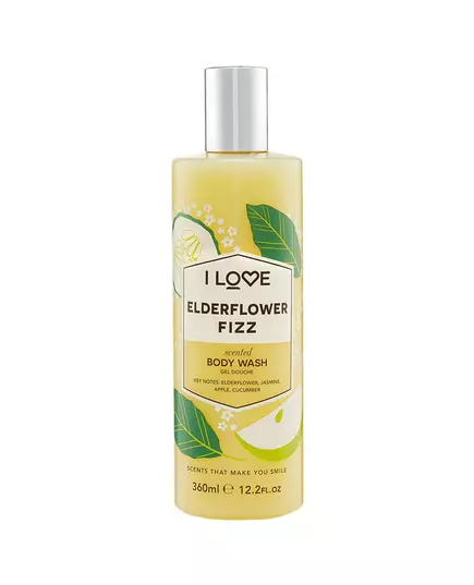 I Love Signature Collection Sans parabènes Nettoyage Fleur de sureau pétillant Gel douche, 360 ml, image 2