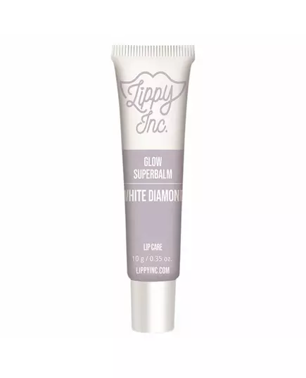 Lippy Inc. Glow Superbalm White Diamond Finition brillante Baume à lèvres, 10 g