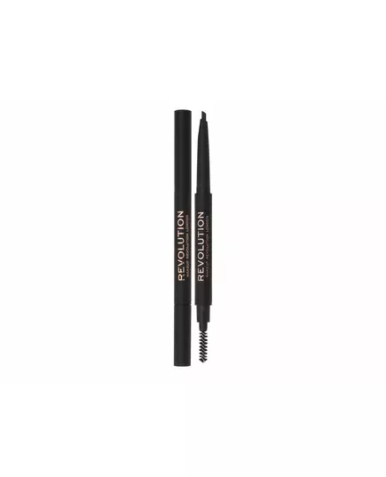 Crayon à sourcils crémeux avec goupillon Makeup Revolution Duo Brow Definer Dark Brown, 0,2 g