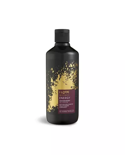 I Love Wellness Energy Végan Orange & Bergamote Nettoyage Gel douche Pour tous types de peau, 500 ml