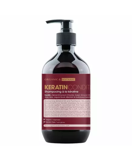 Organic & Botanic Keratin Après-shampooing traitement Nettoyage et conditionnement Tous les types de cheveux, 500 ml