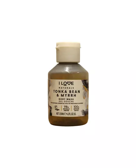 I Love Naturals Collection Végan Fève de tonka & Myrrhe Hydratant Gel douche Pour tous types de peau, 125 ml