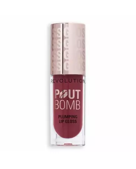 Makeup Revolution Pout Bomb Pummelig Lipgloss Rosewood Rose, 4,6 ml