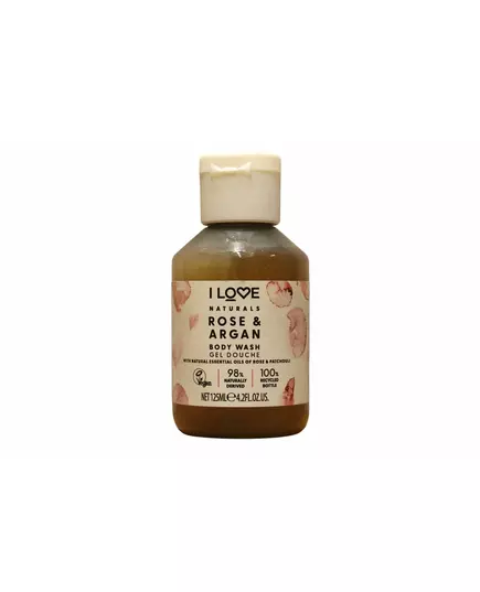 I Love Naturals Collection Végan Rose & Argan Hydratant Gel douche Pour tous types de peau, 125 ml, image 2