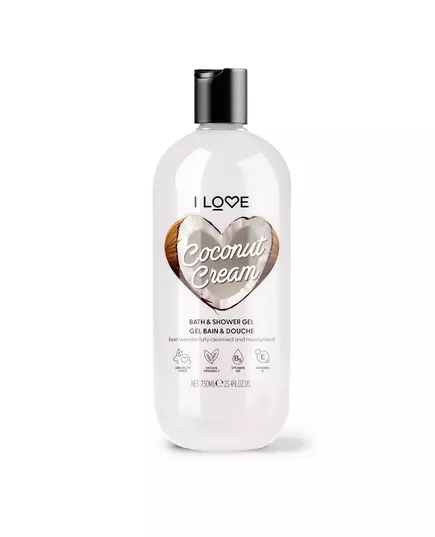 I Love Coconut & Cream Hydratant Gel douche Pour tous types de peau, 750 ml